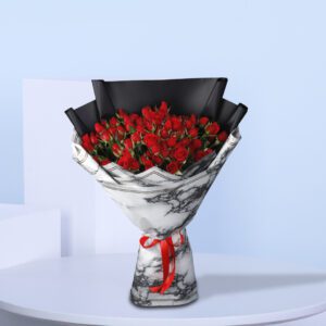 Red Spray Rose in Marble Wrap