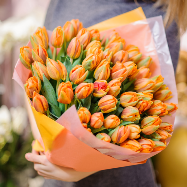 Orange Tulips Bouquet