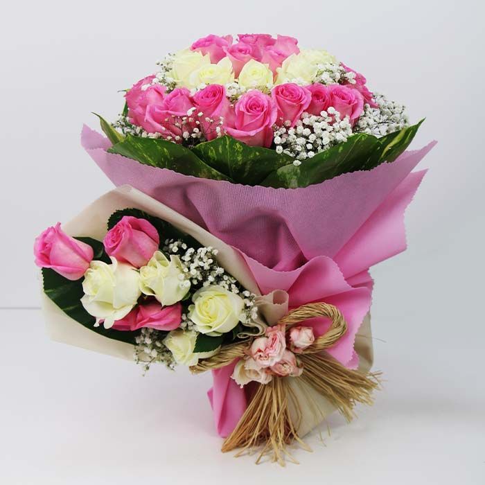 Double Layered Bouquet  Order flowers online on www.  across Oman