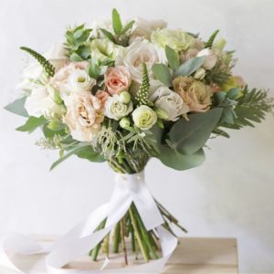 Pastel wedding Hand Bouquet Online: