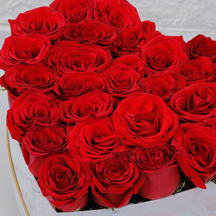 Red Roses In Heart Shaped Box Delivery Online | BTF