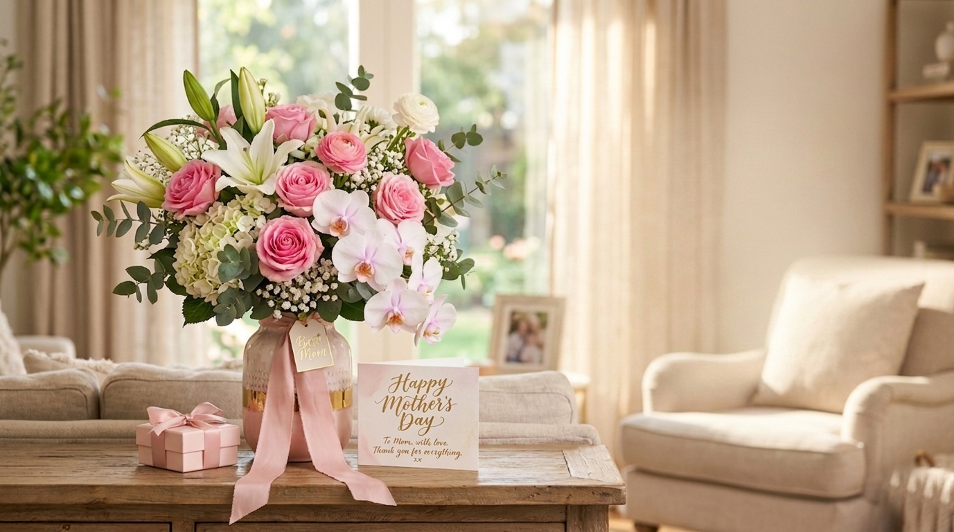 Send flowers as a Mother’s Day gift with beautiful bouquets and elegant floral arrangements