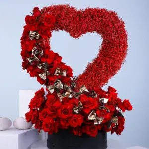 heart shaped arrangement for valentine