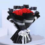 Passion in Black 50 Exquisite Red Roses