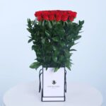 Red Roses in Stylish Bag