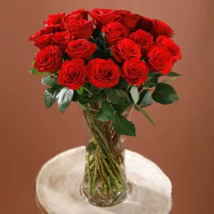 Get this Enticing Red Roses in Vase to groom your home and office interior more elegant and classic.