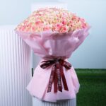 Pink Whisper- 100 Pastel Pink Rose Bouquet