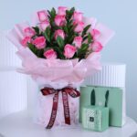 Radiant Pink Rose Bouquet with Patchi