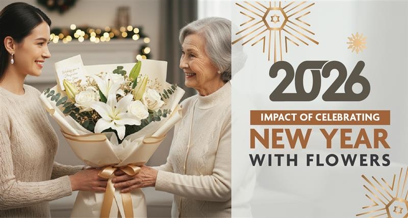 The impact of celebrating New Year with flowers, highlighting joy, symbolism, and festive ambiance.