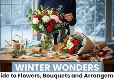 Winter Wonders guide to seasonal flowers, bouquet designs, and winter floral arrangements.