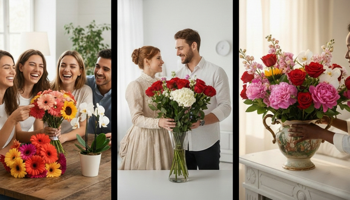 Thoughtfully chosen flowers gifted with love, expressing genuine emotion rather than obligation.