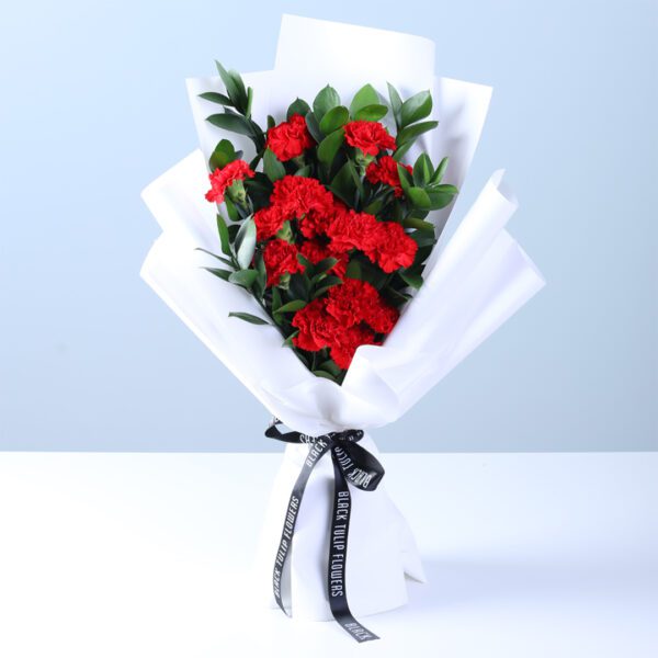 red-carnation-ruscus-hand-tied-bouquet_02