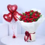 valentines-40-red-roses-3-heart-balloons-bouquet