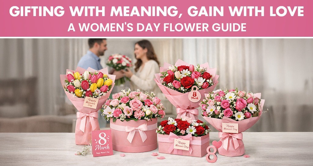 Colorful flower arrangements for Women's Day