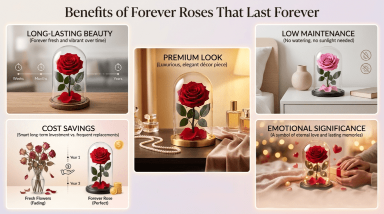Preserved roses with no maintenance required for lasting elegance