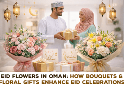 A vibrant bouquet of Eid flowers in Oman, symbolizing joy and celebration for year-end festivities.