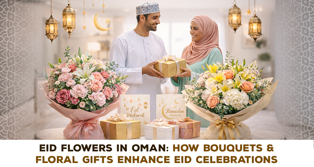 A vibrant bouquet of Eid flowers in Oman, symbolizing joy and celebration for year-end festivities.