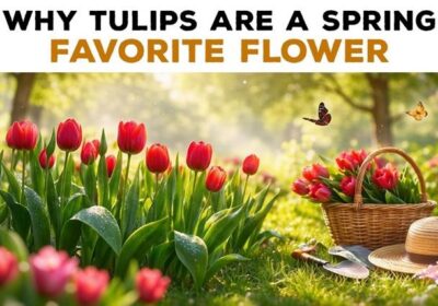 Colorful tulip flowers blooming in spring garden symbolizing new beginnings