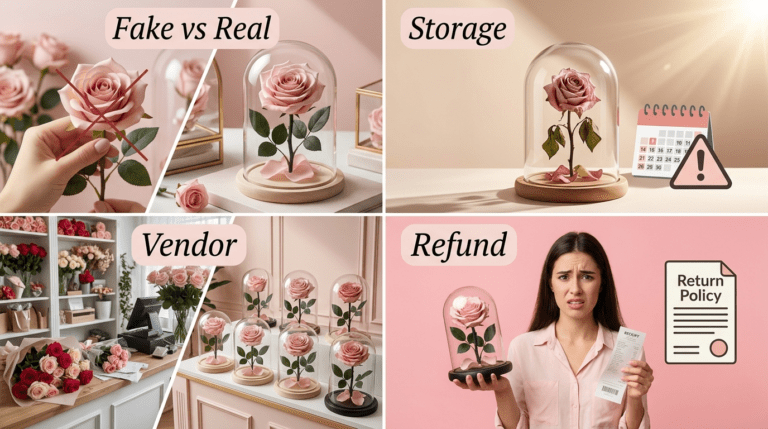Common mistakes to avoid when buying forever roses including quality and care issues