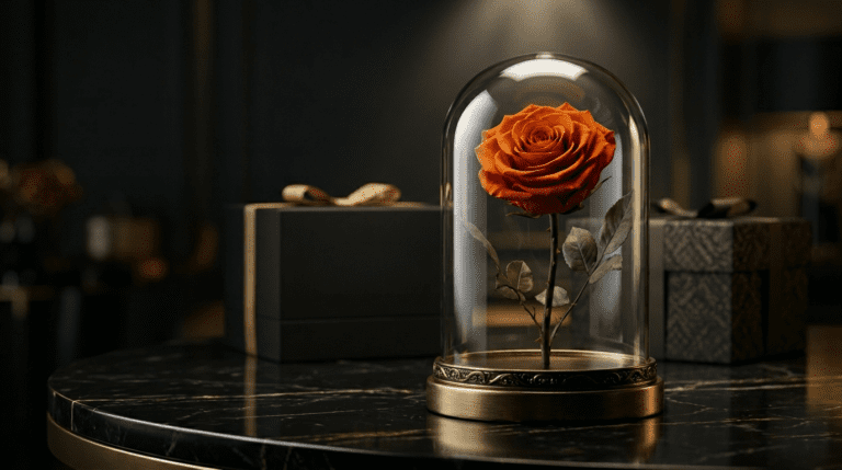 Forever roses in different boxes showing price range from budget to luxury options