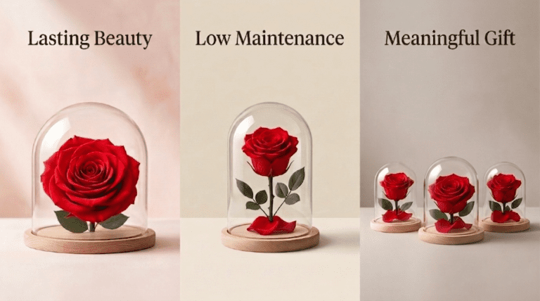 Forever roses in a luxury box symbolizing a long-lasting and meaningful gift