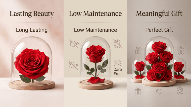 Forever roses in a luxury box symbolizing a long-lasting and meaningful gift