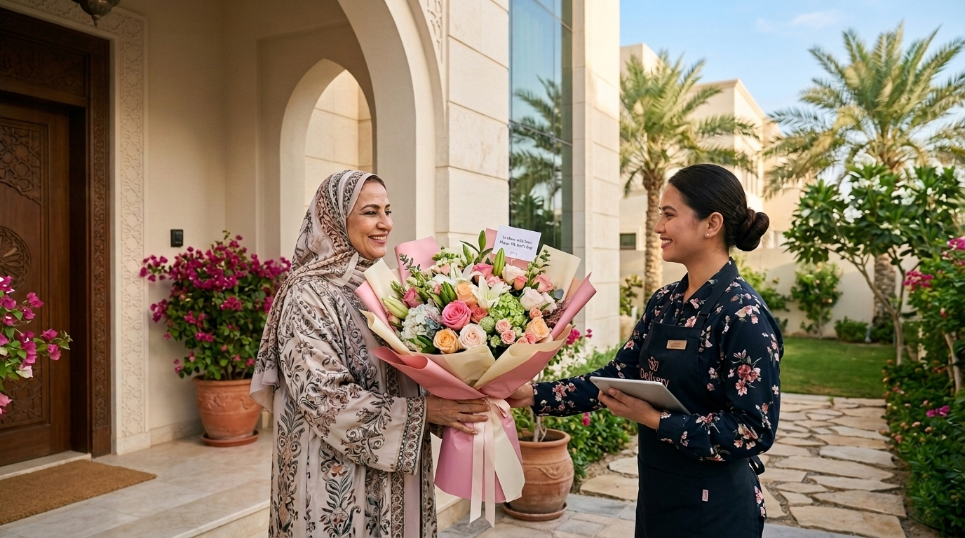 Same-day Mother’s Day flower delivery in Oman with fresh bouquets and elegant floral arrangements