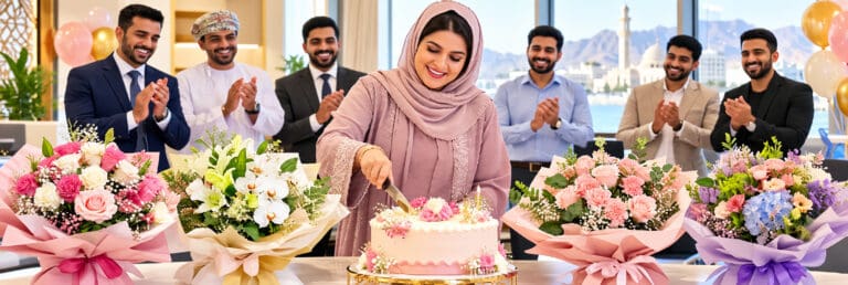 Omani Women’s Day wishes for a colleague or boss celebrating her leadership, dedication, achievements, and strength.